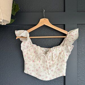 Altar'd State Floral Corset Top